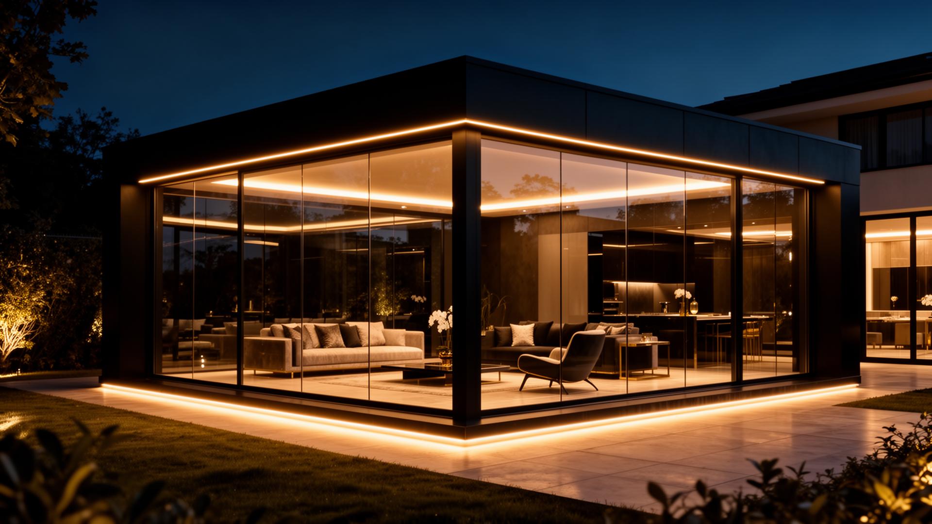 Cube veranda 's avonds